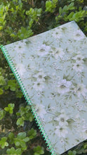 Load and play video in Gallery viewer, Blue/Green Floral Spiral Notebook
